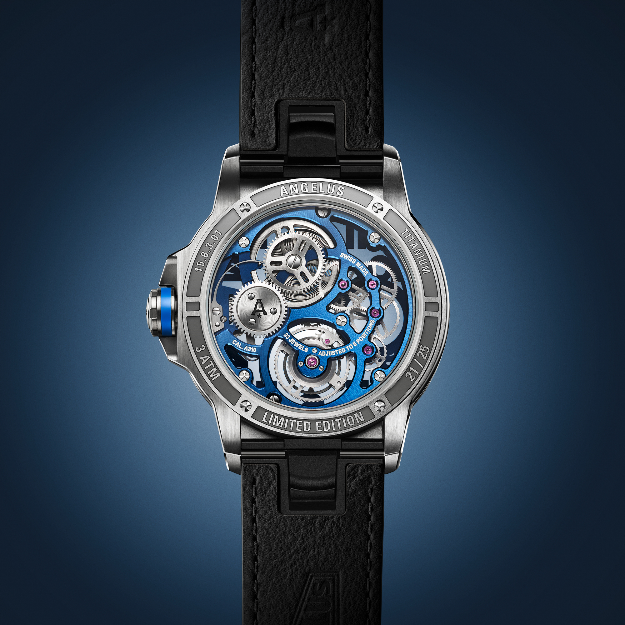FLYING TOURBILLON TITANIUM BLUE ALLIGATOR - Image 2