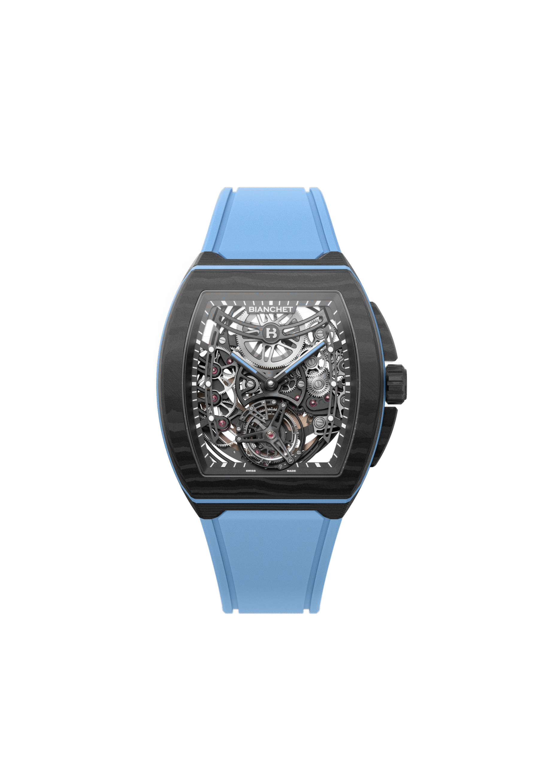 B 1.618 Flying Tourbillon UltraFino Titanium Skeleton Blue
