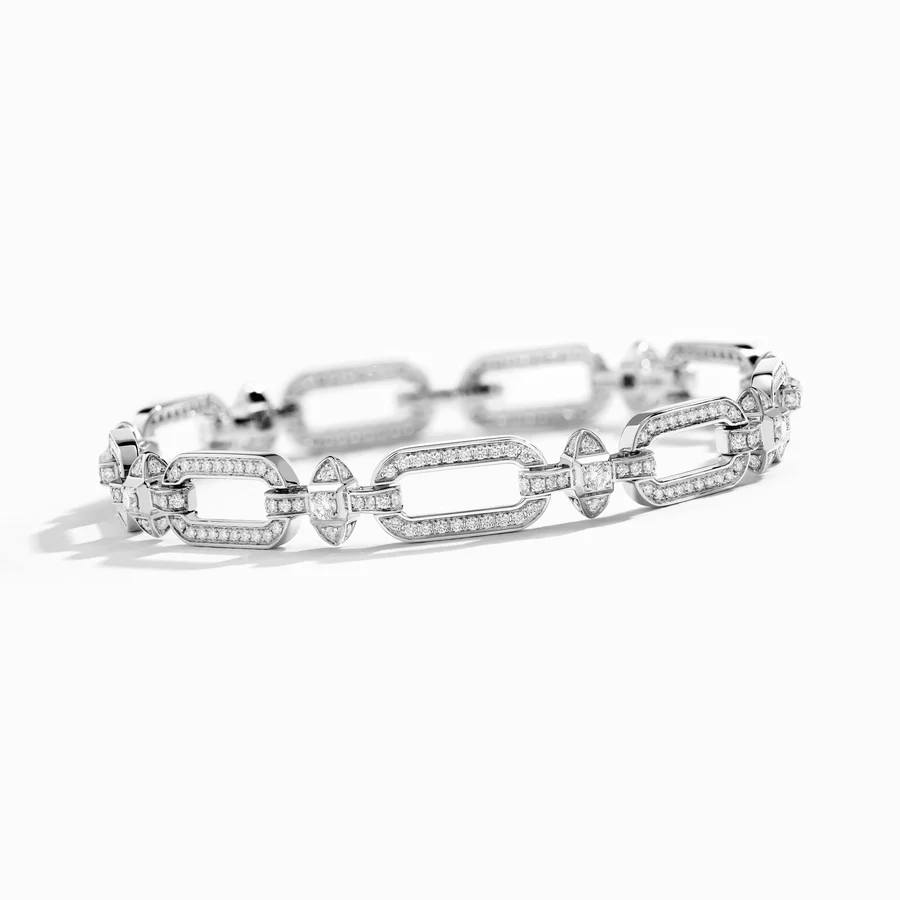 Tip-Top Link Full Diamond Bracelet