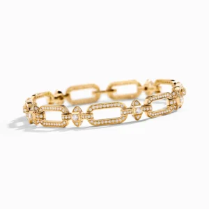 Tip-Top Link Full Diamond Bracelet